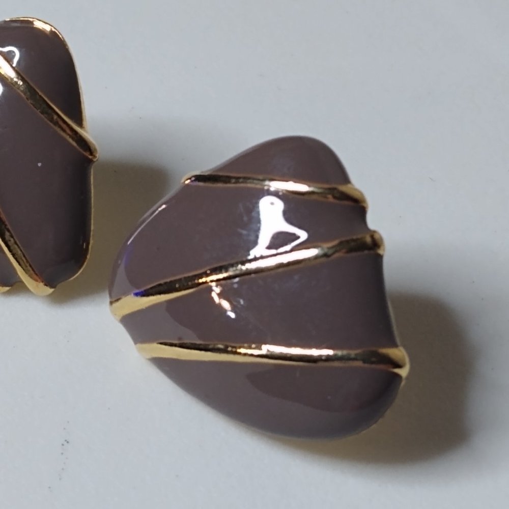 Vintage Triangular Stud Earrings - image 6
